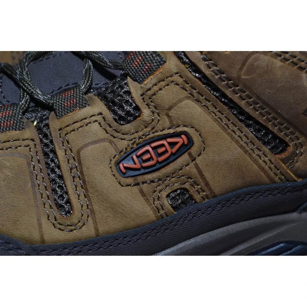 Keen Circadia Shoes Mens 7.5 Brown Leather Low Top‎ Vented Trail Hiking Sneakers - Picture 7 of 16